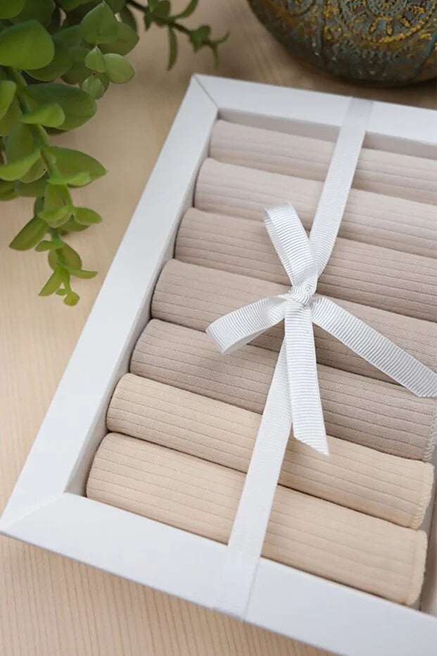 7-Pack 100% Cotton Baby Burp Cloths Soft Baby Mouth Wipes Absorbent Ne